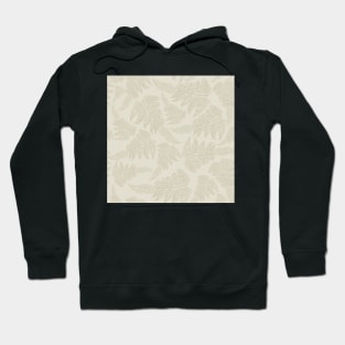 Silver fern on cream Hoodie